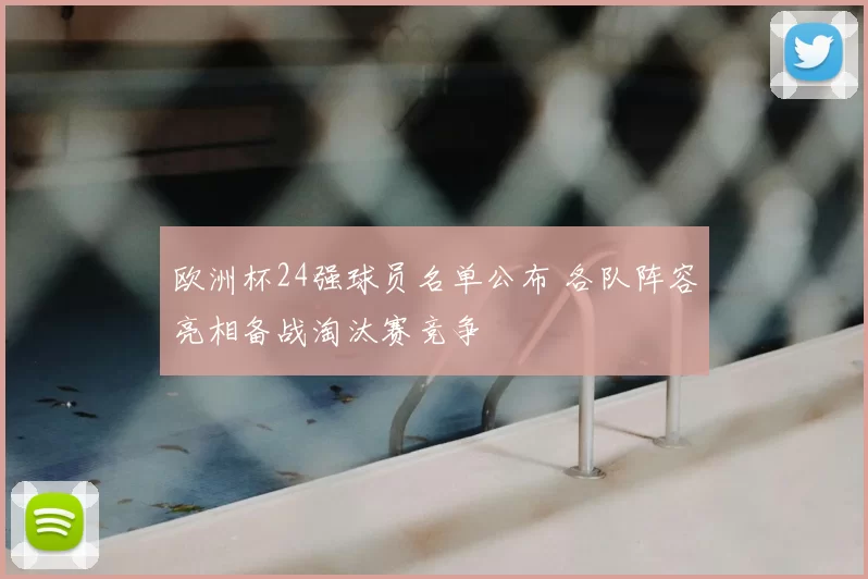 欧洲杯24强球员名单公布 各队阵容亮相备战淘汰赛竞争