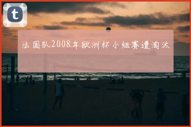 法国队2008年欧洲杯小组赛遭淘汰